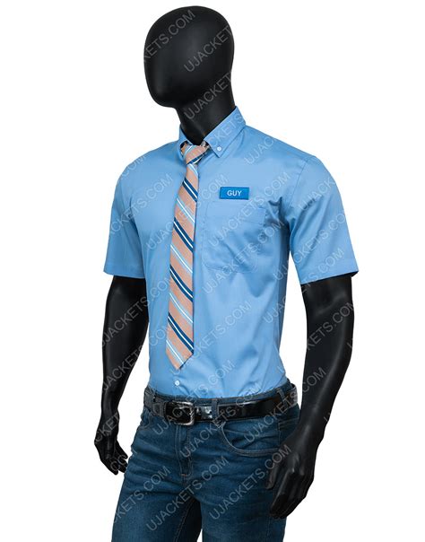 Free Guy 2021 Ryan Reynolds Shirt & Tie | Ujackets.com - 45% OFF