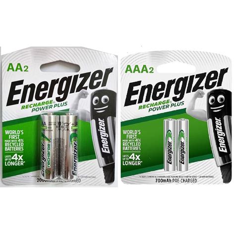 Energizer Rechargeable Battery Aaaaa Power Plus 2000mah700mah 2pcs