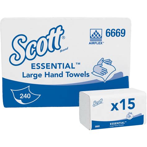 Scott Hygiene Xtra Hand Towels Med White 15 Sleeves 6669 Cromwell Tools