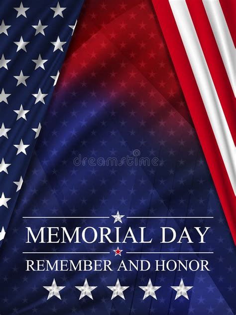 Memorial Day Background National Holiday Of The Usa Stock Illustration Illustration Of