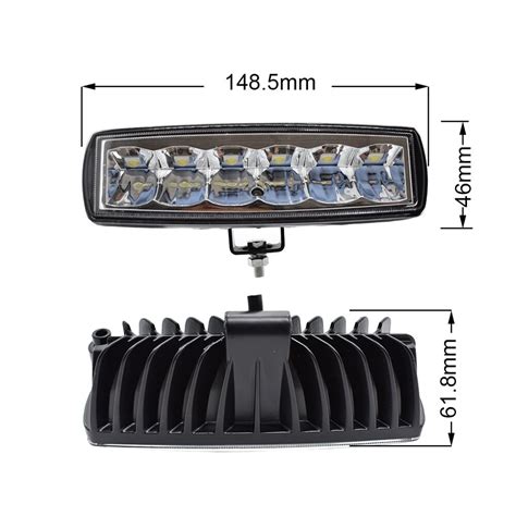 Barra De Luz LED De Trabajo Delgada De 6 Pulgadas Para Coche 30W 12V