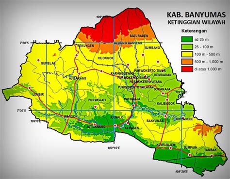 Peta Kabupaten Banyumas Versi Cetak Gambar Peta Kabupaten Banyumas