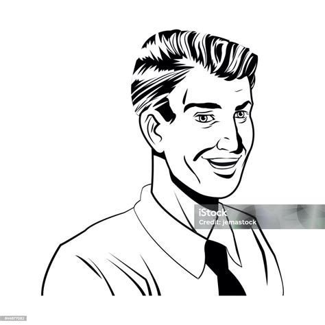 Happy Man Clipart Black And White