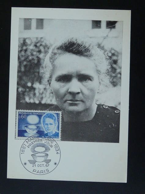 Physics Nobel Prize Marie Curie Maximum Card France 1967 Ref 101306