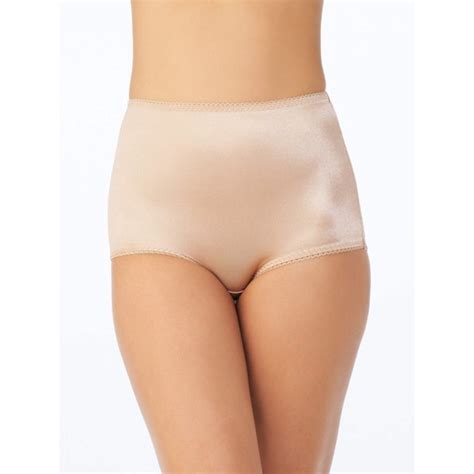 Womens Vassarette 40001 Undershapers Smoothing And Shaping Brief Panty Vass Latte M