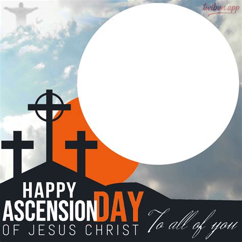 Happy Ascension Day Of Jesus Christ Picture Frame