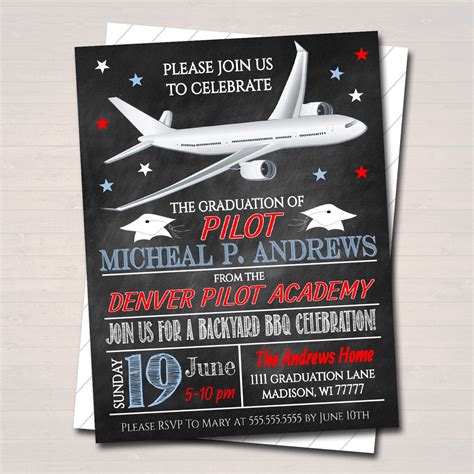 Pilot Graduation Invitation Air Force Academy Graduate Invite Etsy