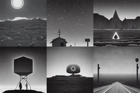 Third Eye Voidscape By Simon St Lenhag And Ansel Adams Black An