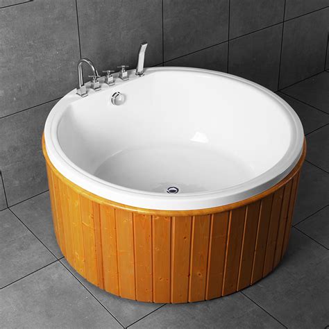 Wooden Bathtub Large Round Jet Whirlpool Bathtubs Acrylicjacuzz I