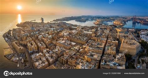 Valletta Malta Aerial Panoramic Skyline View Valletta Sunrise Cruise ...