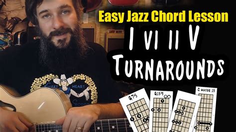 I Vi Ii V Turnarounds Easy Jazz Guitar Lesson The 1625 Chord Progression Part 1 Youtube