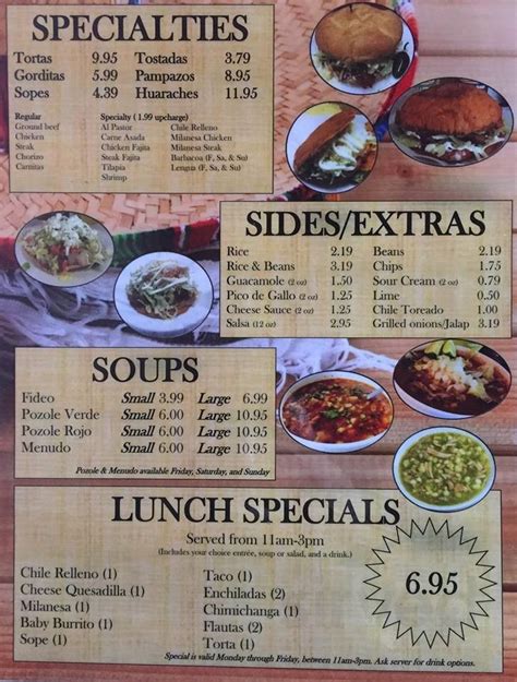 Mi Pueblo Mexican Restaurant Bar Menus In Plover Wisconsin United