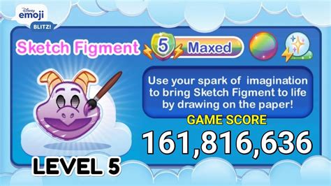 Disney Emoji Blitz Sketch Figment L5 Disney Parks Exclusive V53