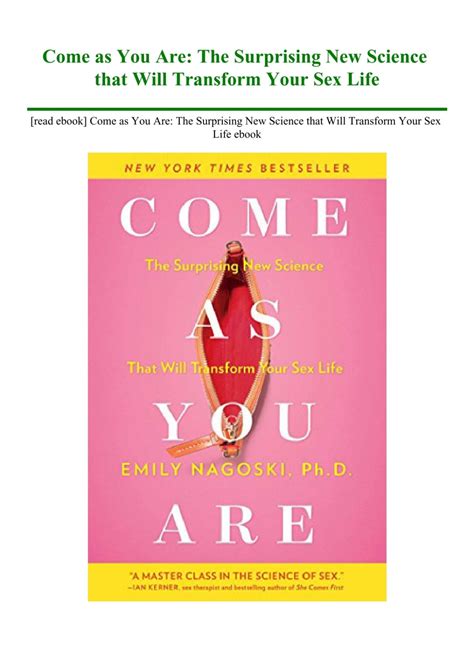 Read Ebook Come As You Are The Surprising New Science That Will Transform Your Sex Life Ebook