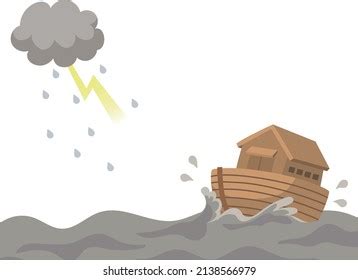 Clip Art Noahs Rain Flood Stock Vector (Royalty Free) 2138566979 | Shutterstock