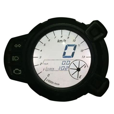 Motorcycle LCD Digital Display Speedometer Tachometer Odometer 7 Color