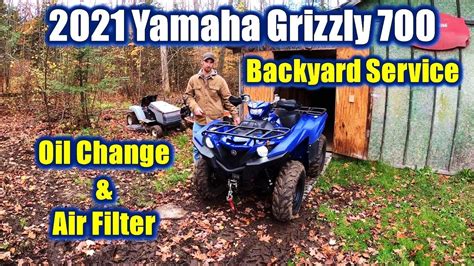 2021 Yamaha Grizzly 700 Oil Change Air Filter YouTube