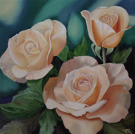 Peach Keen Painting By Connie Rish Fine Art America