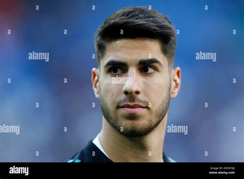 Real Madrids Spanish Midfielder Marco Asensio Warms Up Before The