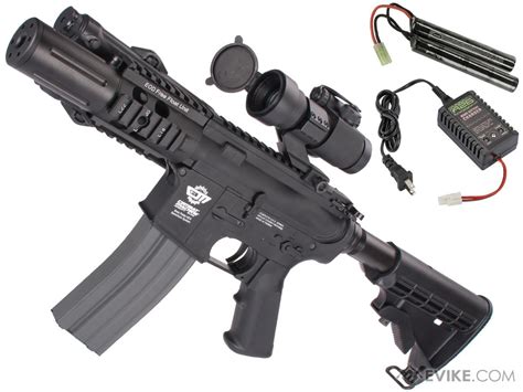 Evike Custom Class I G G M4 Fighting Cat Airsoft AEG Rifle Black