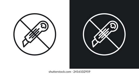 Do Not Cut Icon Designed Line Stock Vector Royalty Free 2416102959