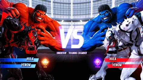 Red Hulk Black Venom Vs Blue Hulk Carnage Hardest Ai Marvel Vs