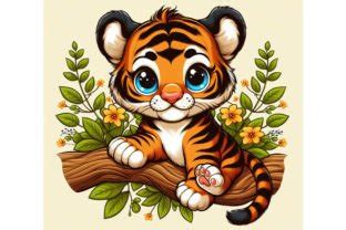 A Cute Baby Tiger Cub For Design Element Graphic By A I Illustration