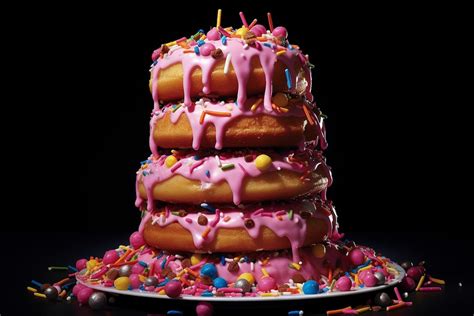 Premium Photo | Tantalizing Donut Cake Variations to Satisfy Your Cravings