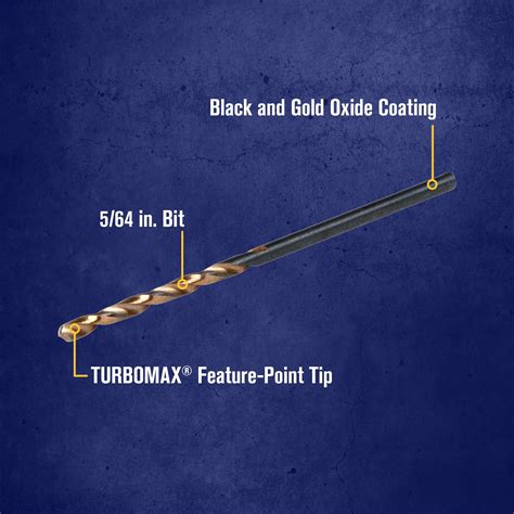 IRWIN Turbomax 5 64 In Hss Straight Shank Jobber Length Drill Bit