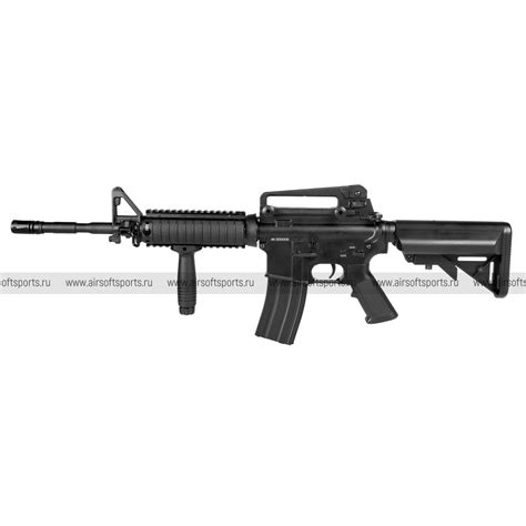 Купить Страйкбольный автомат (A&K) M4 RIS (Black) в интернет магазине ...