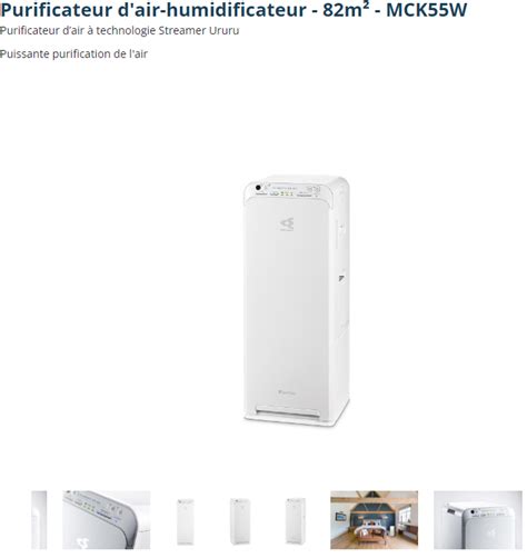 Purificateur d air MCK55W 82m² humidificateur intégré Daikin