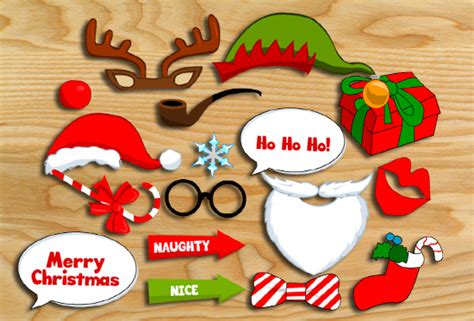 Printable photo booth props for christmas party - addvast