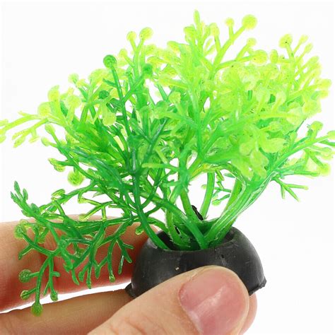 Pcs Aquarium Landscaping Plastic Grass Underwater Plant Faux Ebay