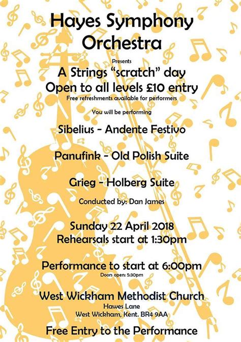 Hayes Symphony Orchestra A Strings Play Day At West Wickham
