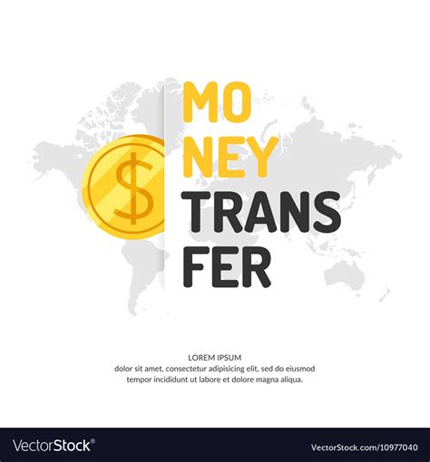 Modern money transfer poster and logo pointer Vector Image