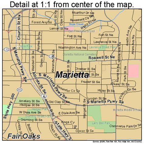 Marietta Georgia Street Map 1349756