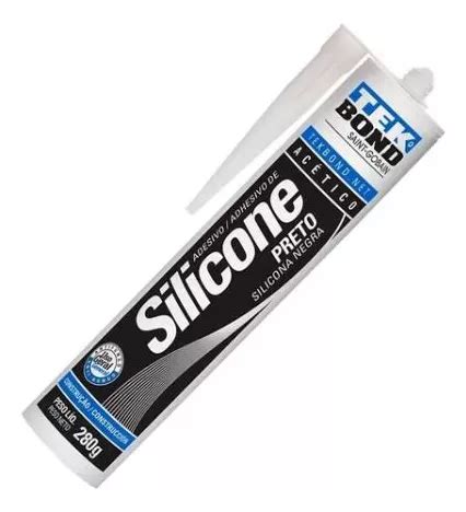 Silicone Adesivo Ac Tico Preto Uso Geral G Tekbond Mercadolivre