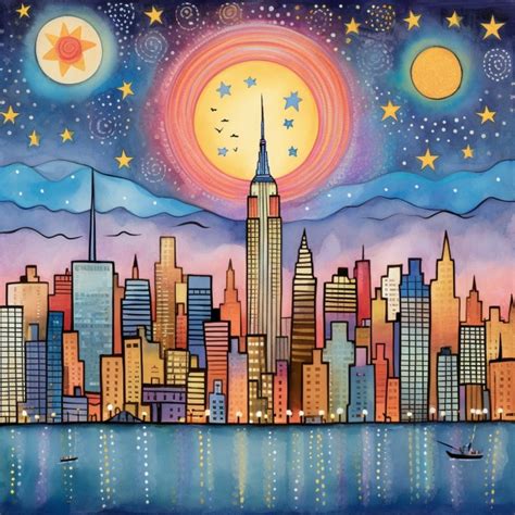 Digital Art New York Skyline Art Free Stock Photo Public Domain Pictures