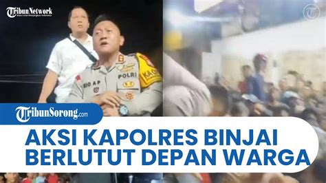 Aksi Kapolres Binjai Berlutut Di Depan Ratusan Warga Lindungi Pencuri