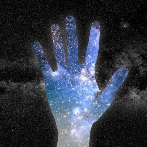 Hand And The Universe Stock Image Image Of Hand Glass 6340969