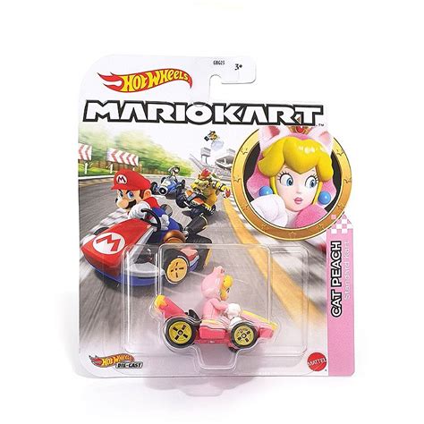 Hot Wheels Cat Peach Standard Kart Mario Kart Mini Hunts