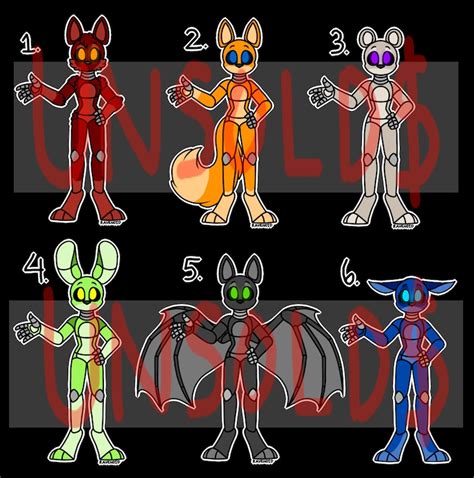 Fnaf Animatronic Adoptables Batch Etsy