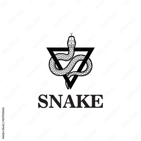 snake logo design vector illustration stock vector adobe stock