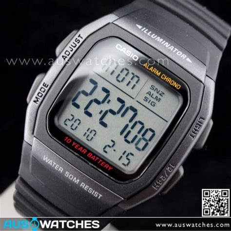 BUY Casio Dual Time 50M WR Stopwatch Digital Sport Watch W 96H 1B W96H