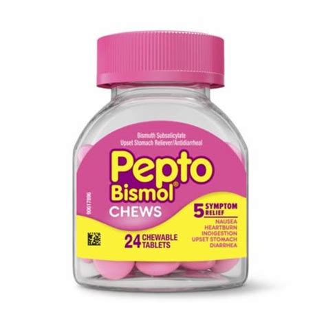 Pepto Bismol Chewable Tablets Pack Of 24 24 Pack Kroger