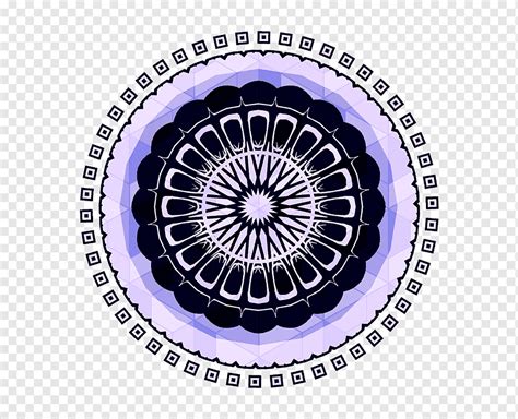 Desain Edaran Pola Mandala Bulat Geometris Dekoratif Hiasan