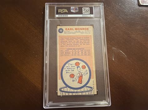 1969 70 Topps Basketball 80 Earl Monroe RC VG PSA 3 EBay