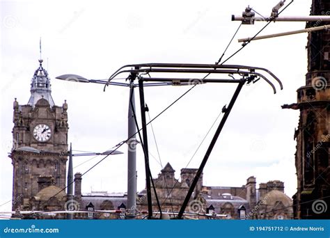 OVERHEAD CABLES AND RUSTED ROOF Stock Photography CartoonDealer