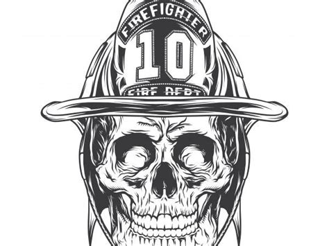 Fireman Skull Vector