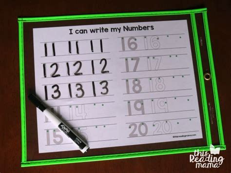 Writing numbers 1 20 freebie – Artofit
